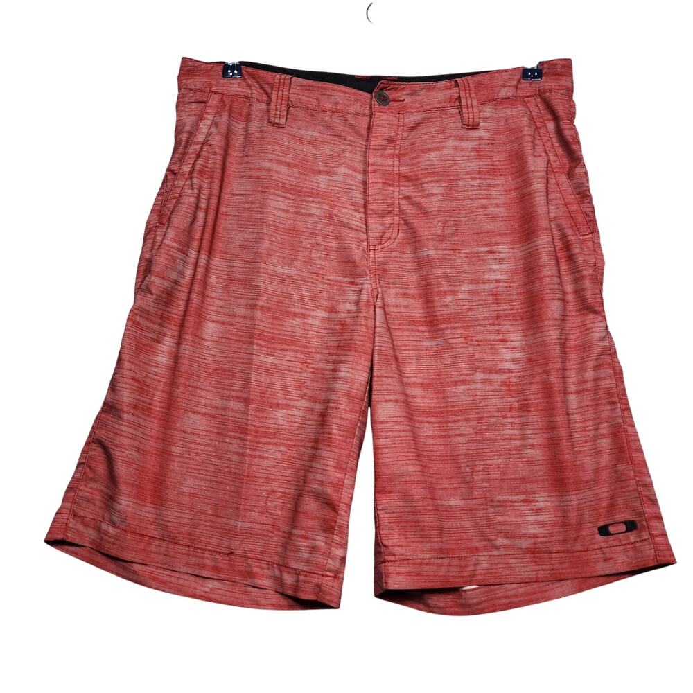 Red Heathered Oakley Swim Board Shorts Size 36